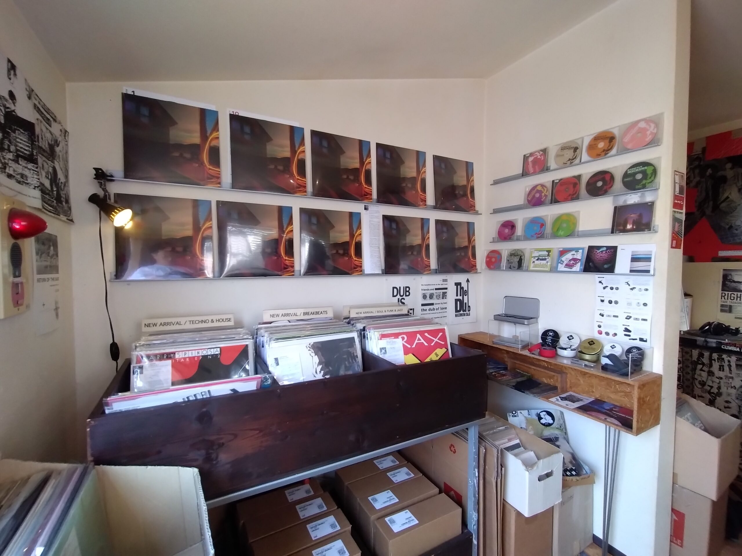 Shelves around the label and releases